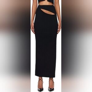 Christopher Esber Slash Black Knit Skirt